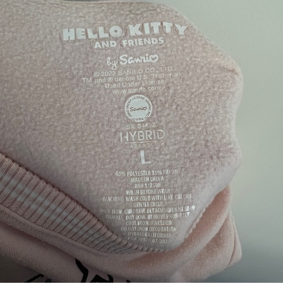 Hello Kitty and Friends Pink Crewneck Pullover Sweatshirt-Girls Youth Size L - Picture 5 of 5